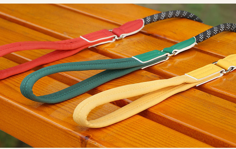 Reflective Rope Dog Leash with Soft Padded Handle