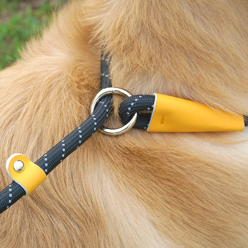 Reflective Rope Dog Leash with Soft Padded Handle