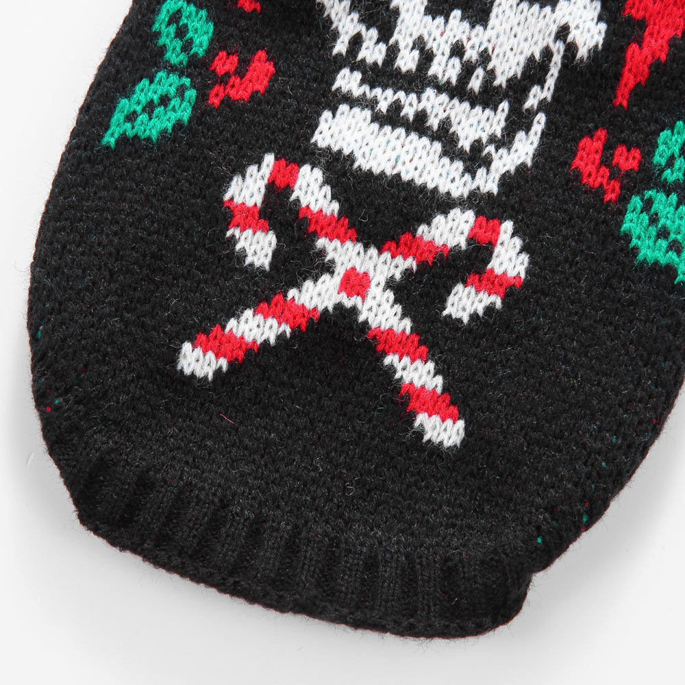 The Skull & Candy Canes Dog Sweater