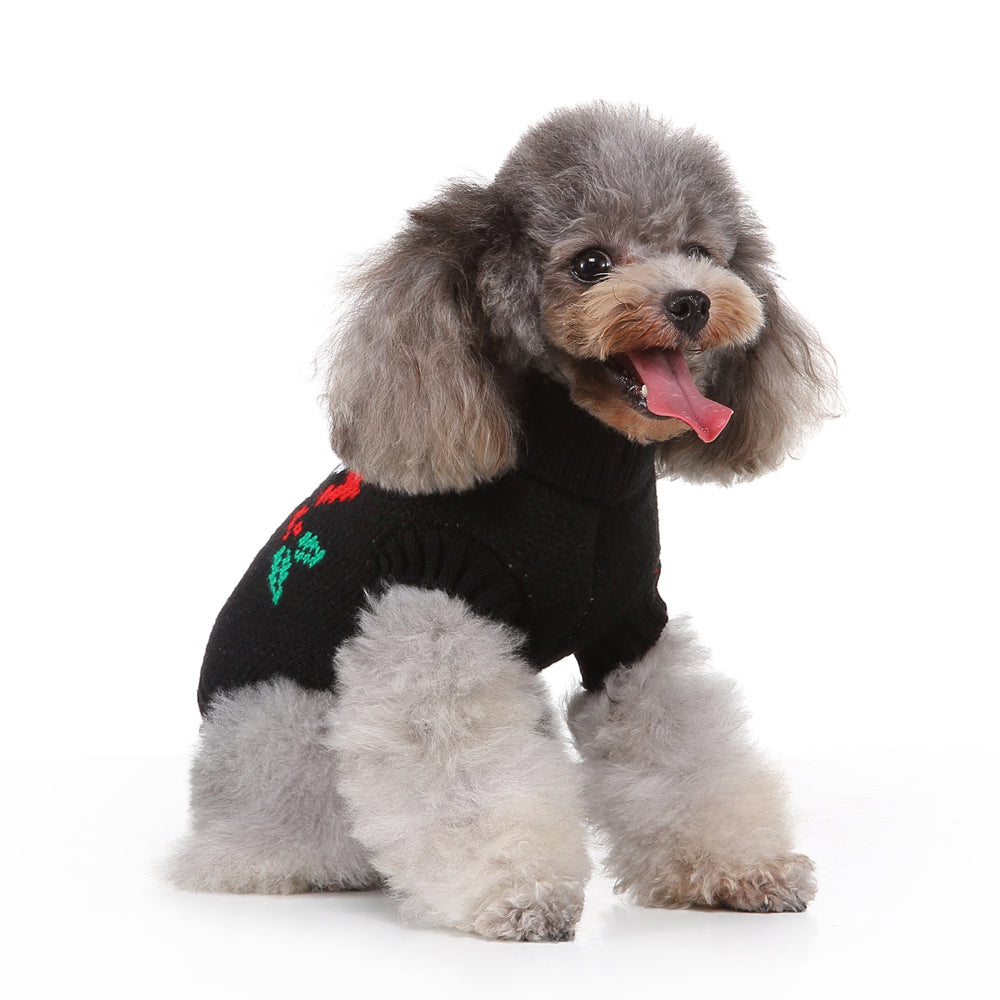 The Skull & Candy Canes Dog Sweater