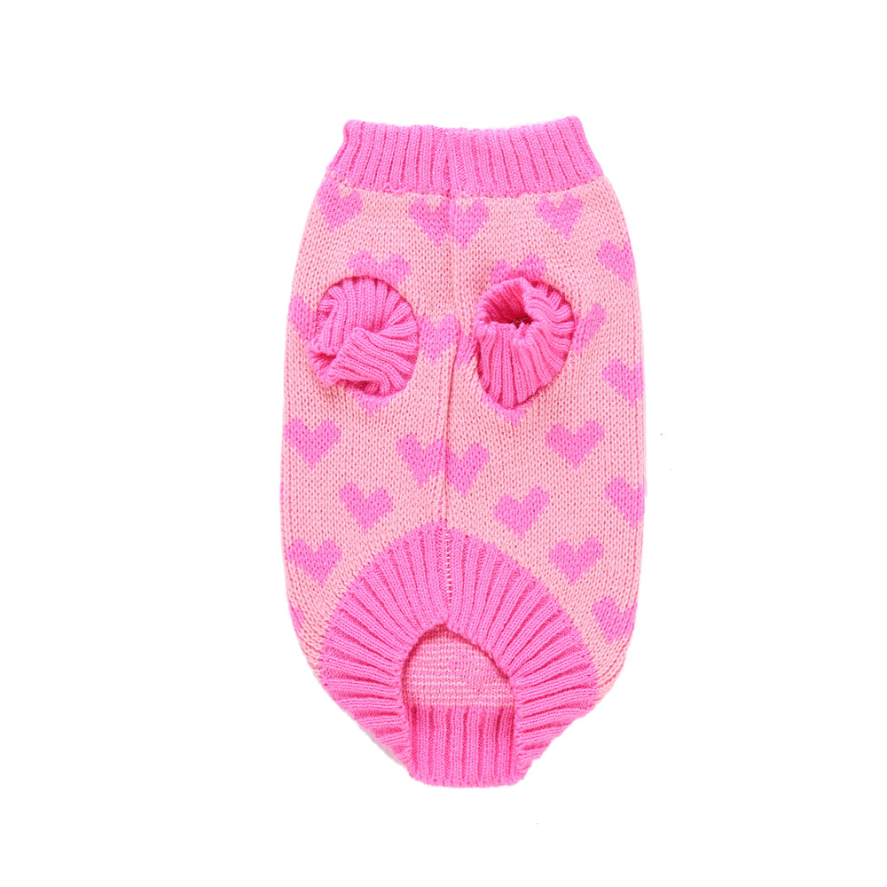 Sweetheart Pink Dog Sweater