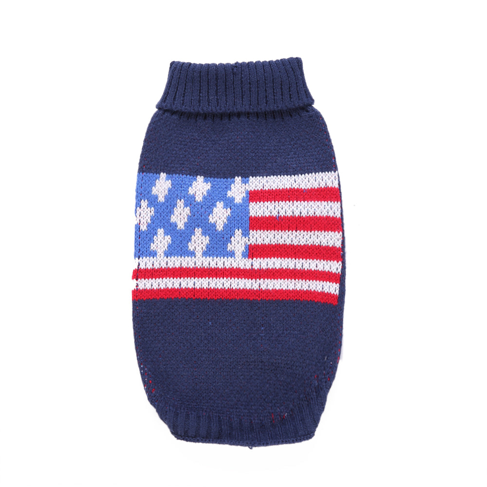 Patriotic Stars Dog Sweater