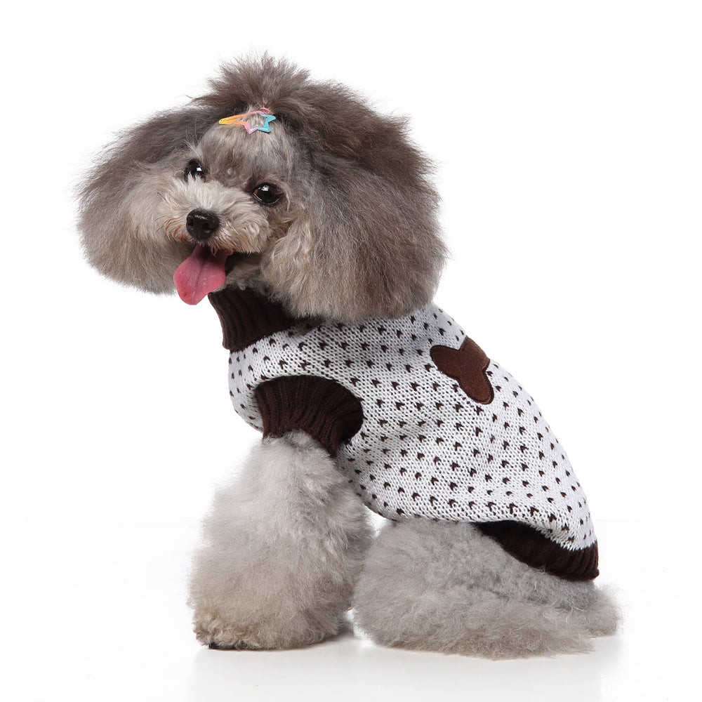 The Heart Print Dog Sweater