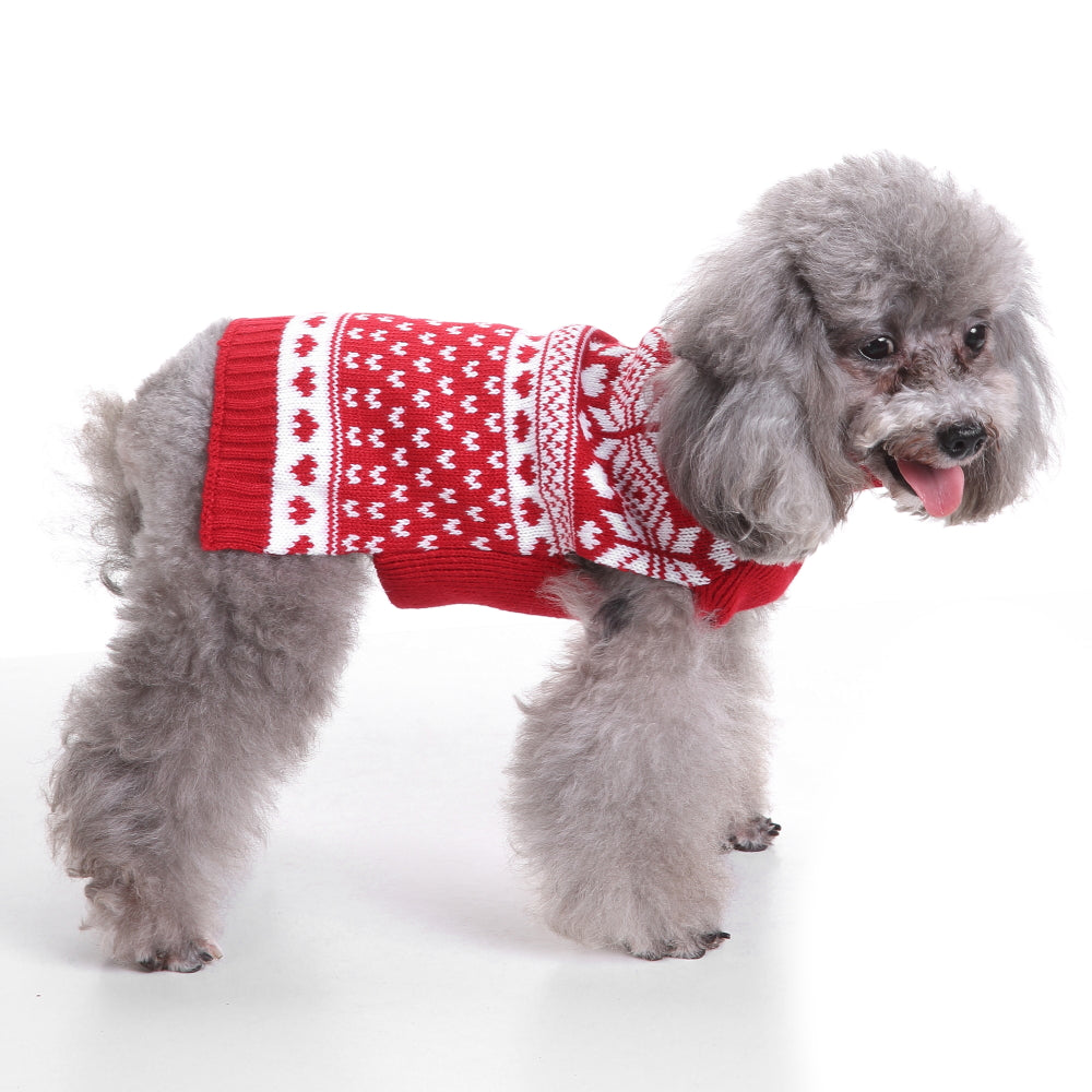 Cozy Hearts Dog Sweater