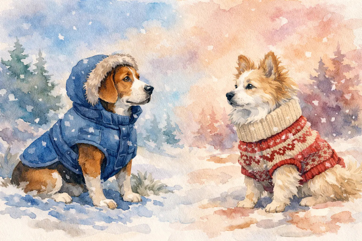 Winter Dog Coat vs Sweater Layering
