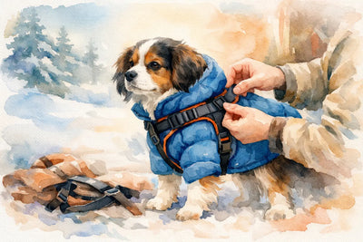 How to Fit Dog Harness Over Coat
