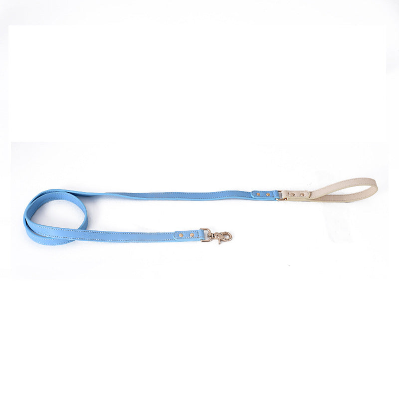Pastel Leather Dog Leash