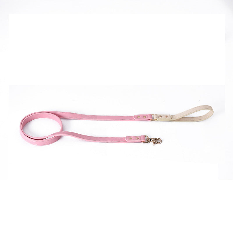Pastel Leather Dog Leash