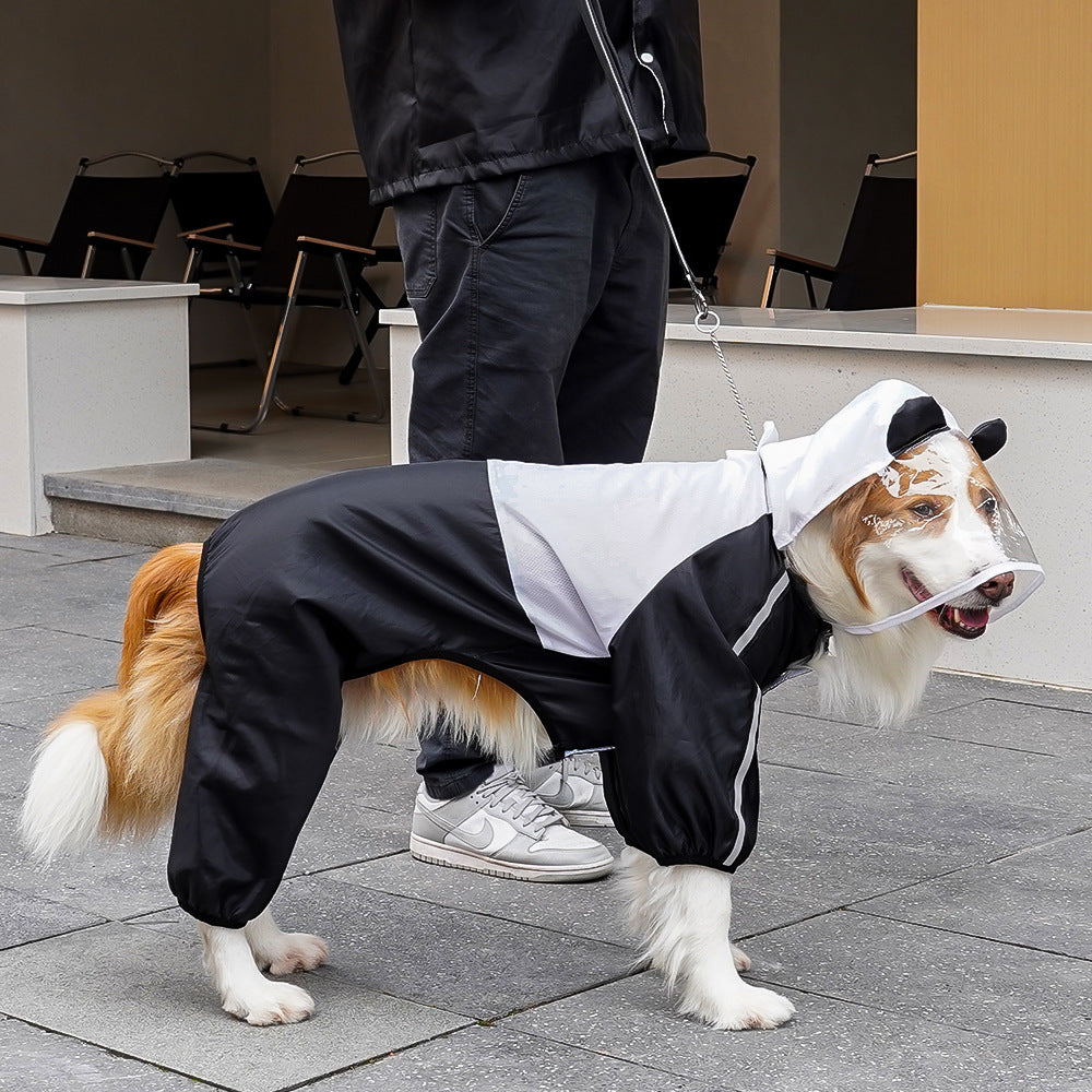 Panda-med Dog Raincoat