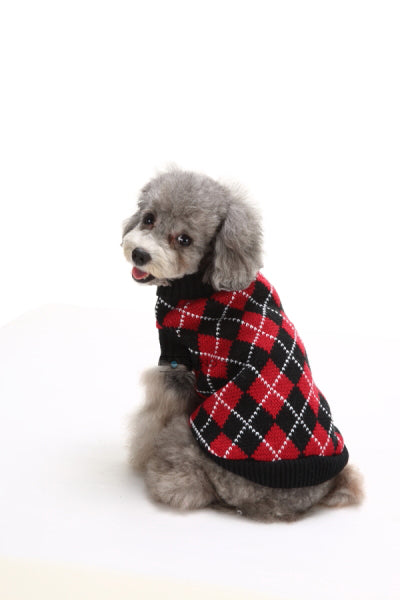 The Argyle Charm Dog Sweater