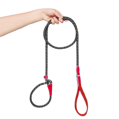 Reflective Rope Dog Leash with Soft Padded Handle
