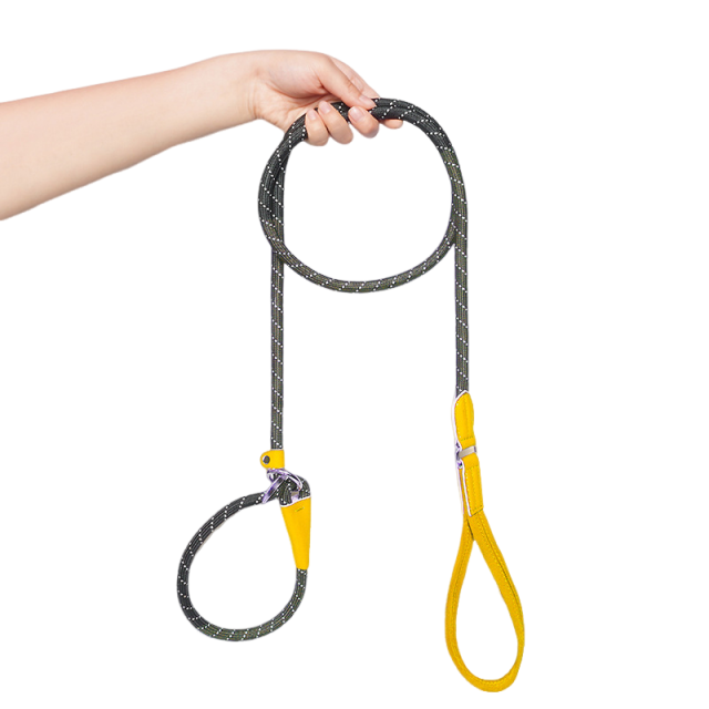Reflective Rope Dog Leash with Soft Padded Handle