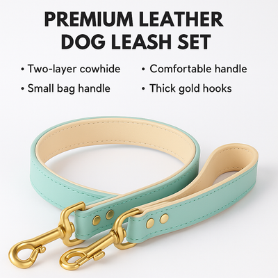 Pastel Leather Dog Leash