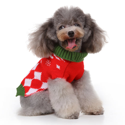 Festive Diamond Dog Sweater
