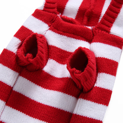 The Candy Cane Stripes Dog Sweater