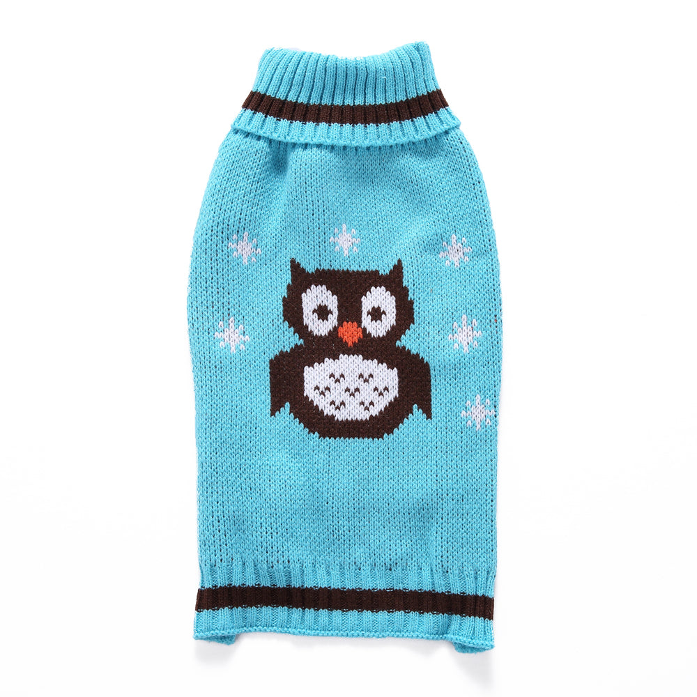 Cozy Owl Dog Sweater