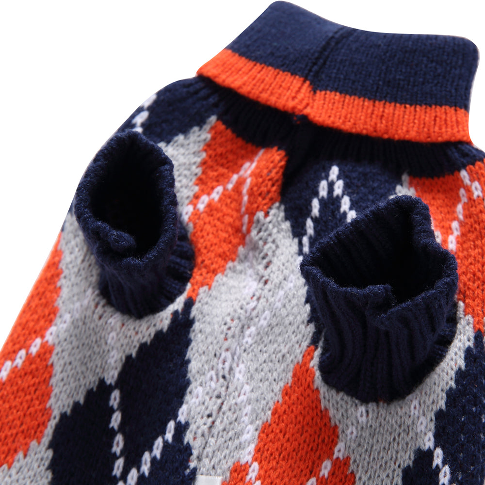 The Cozy Argyle Dog Sweater