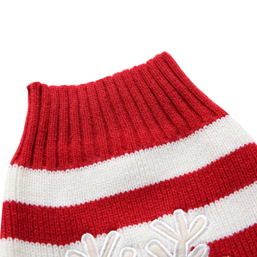 Rudolph's Stripes Dog Sweater