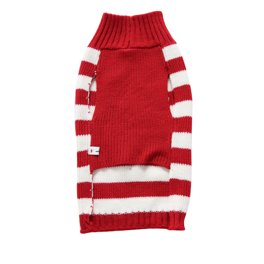 Rudolph's Stripes Dog Sweater