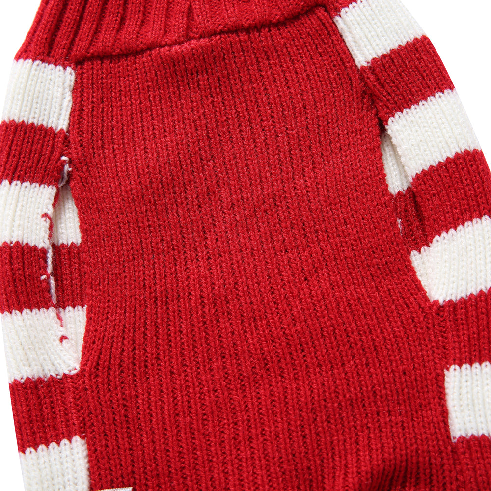 Rudolph's Stripes Dog Sweater