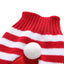 Candy Cane Dog Sweater