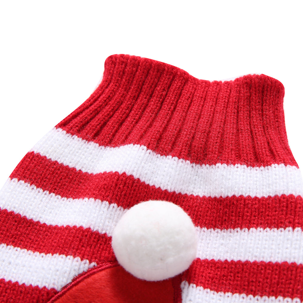 The Candy Cane Dog Sweater