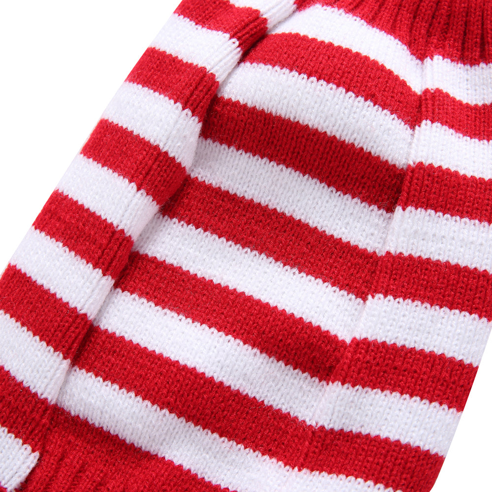 The Candy Cane Dog Sweater