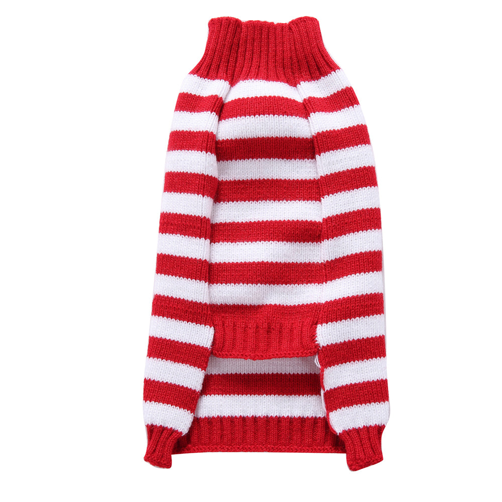 The Candy Cane Dog Sweater
