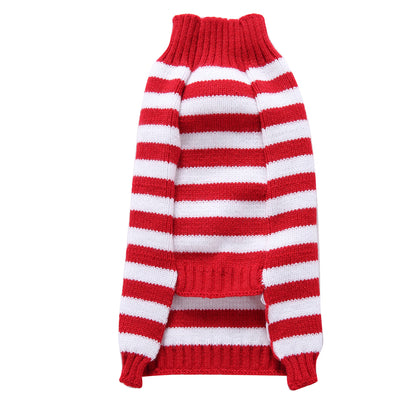 The Candy Cane Dog Sweater