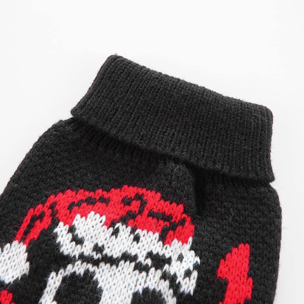 The Skull & Candy Canes Dog Sweater