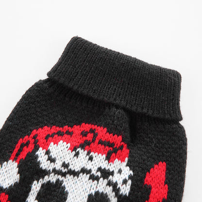 The Skull & Candy Canes Dog Sweater