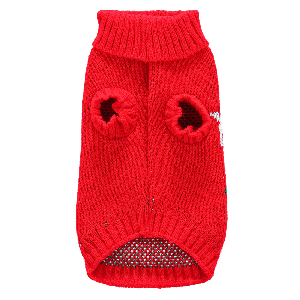 Festive Holiday Candy Cane Dog Sweater