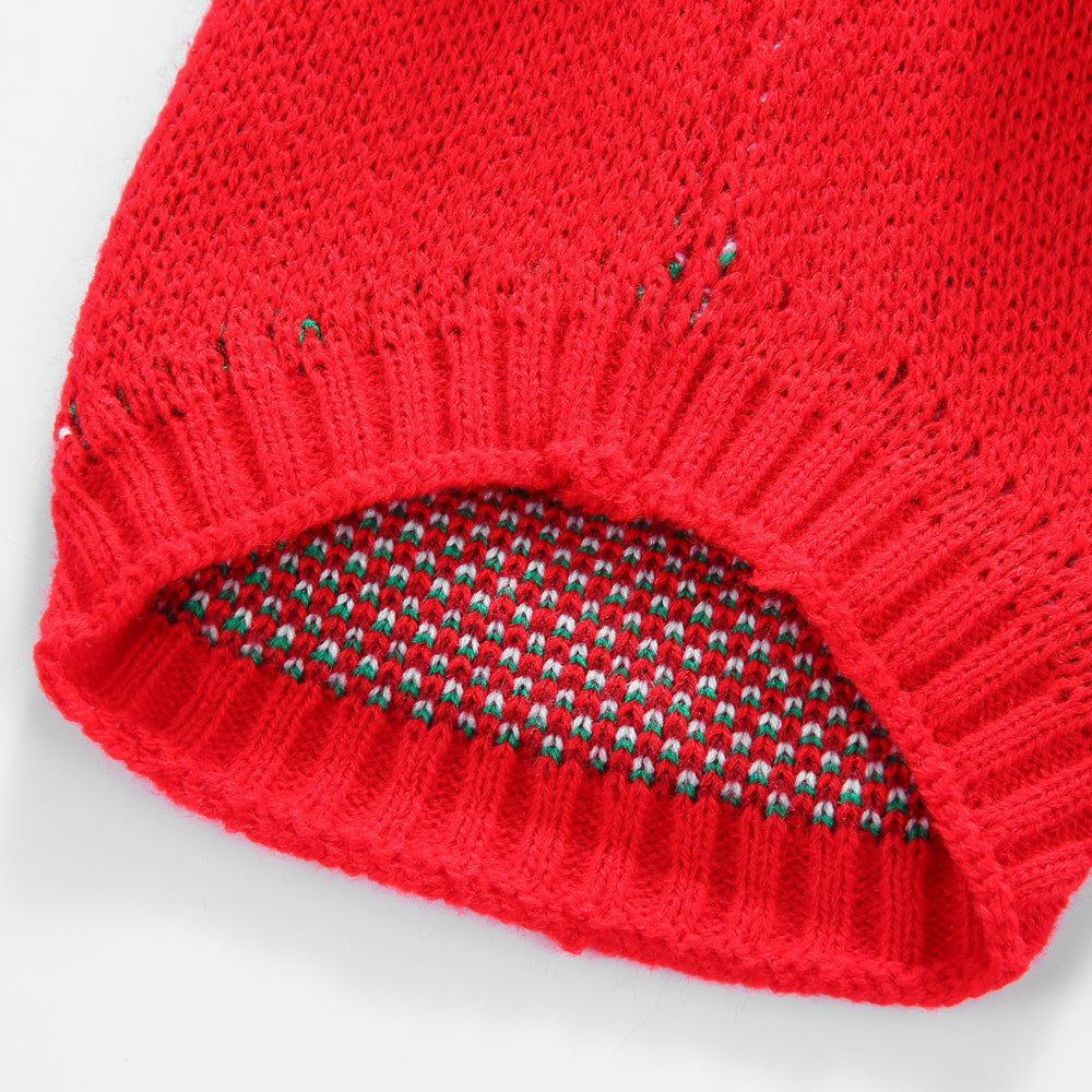 Festive Holiday Candy Cane Dog Sweater