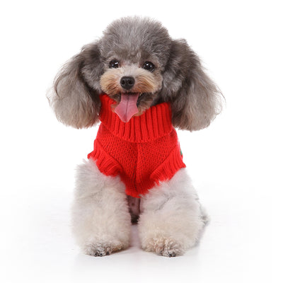 Festive Holiday Candy Cane Dog Sweater