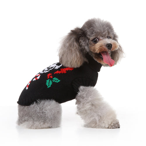 Skull & Candy Canes Dog Sweater