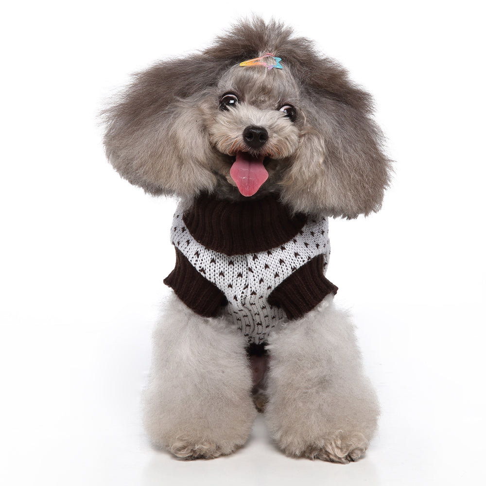 The Heart Print Dog Sweater