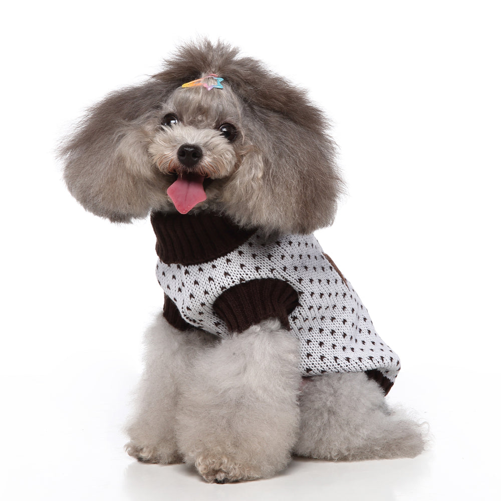 The Heart Print Dog Sweater