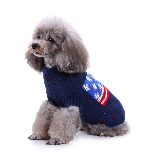 Patriotic Stars Dog Sweater