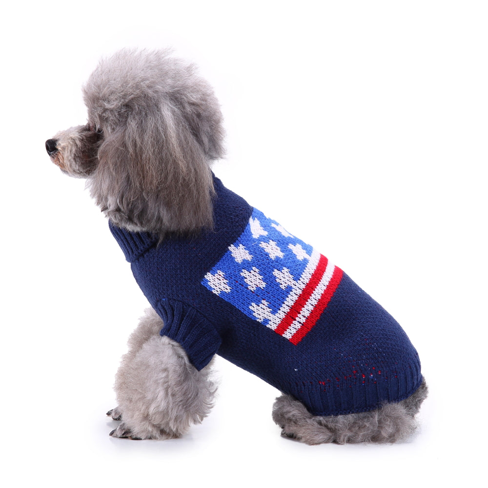 Patriotic Stars Dog Sweater