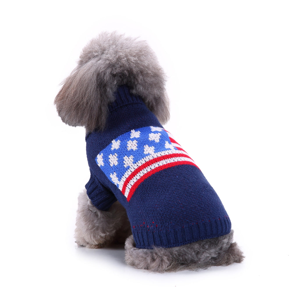 Patriotic Stars Dog Sweater