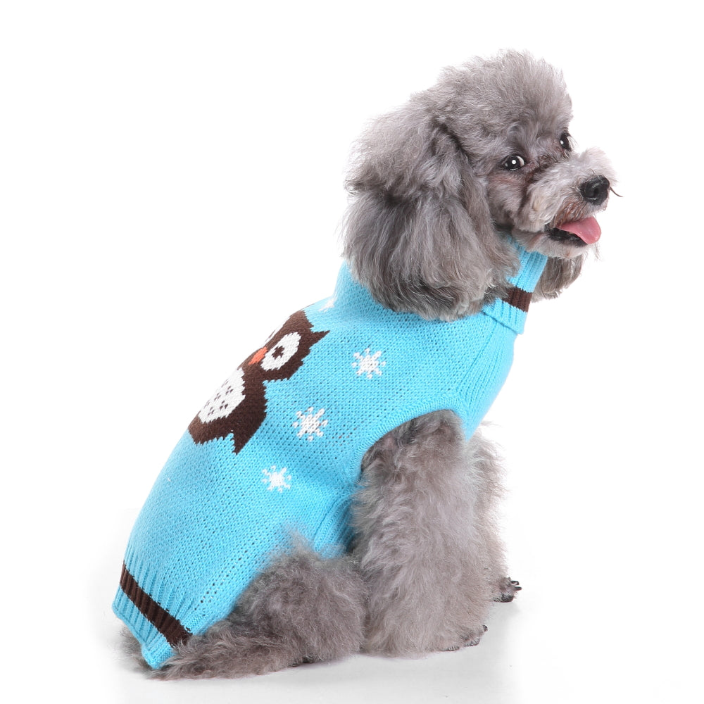 Cozy Owl Dog Sweater