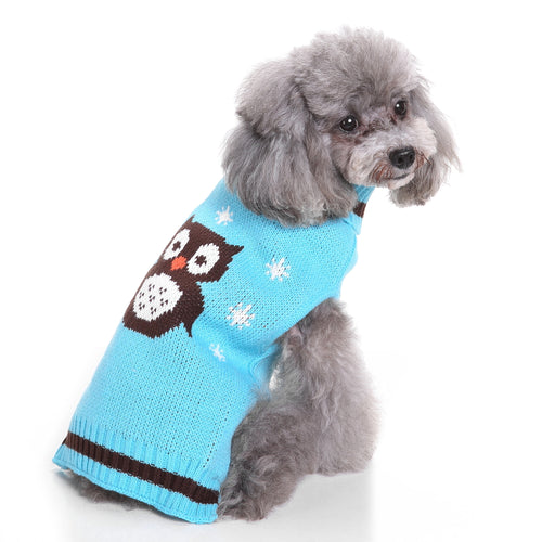 Cozy Owl Dog Sweater
