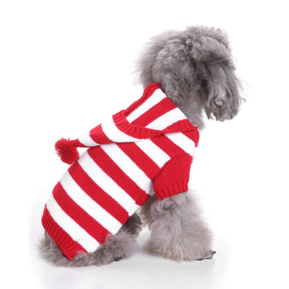 The Candy Cane Stripes Dog Sweater