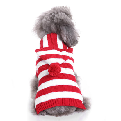 The Candy Cane Stripes Dog Sweater