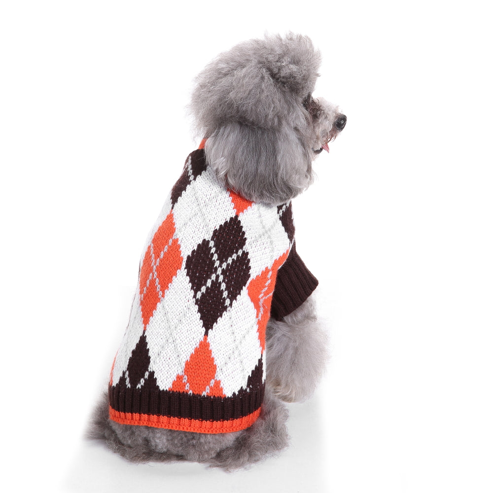 The Cozy Argyle Dog Sweater