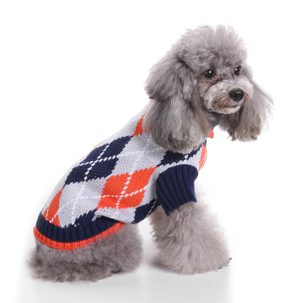 The Cozy Argyle Dog Sweater