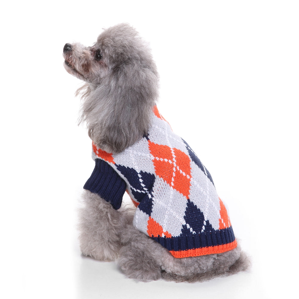 The Cozy Argyle Dog Sweater