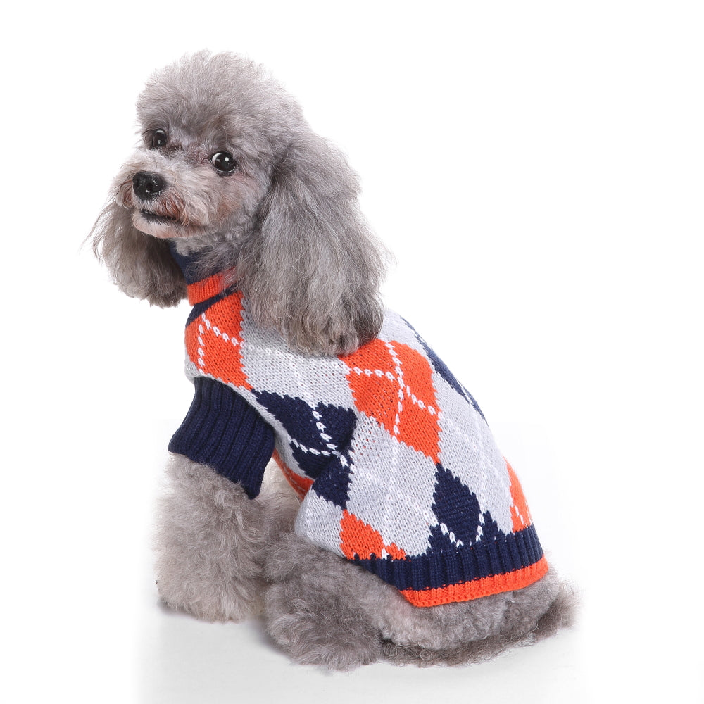 The Cozy Argyle Dog Sweater