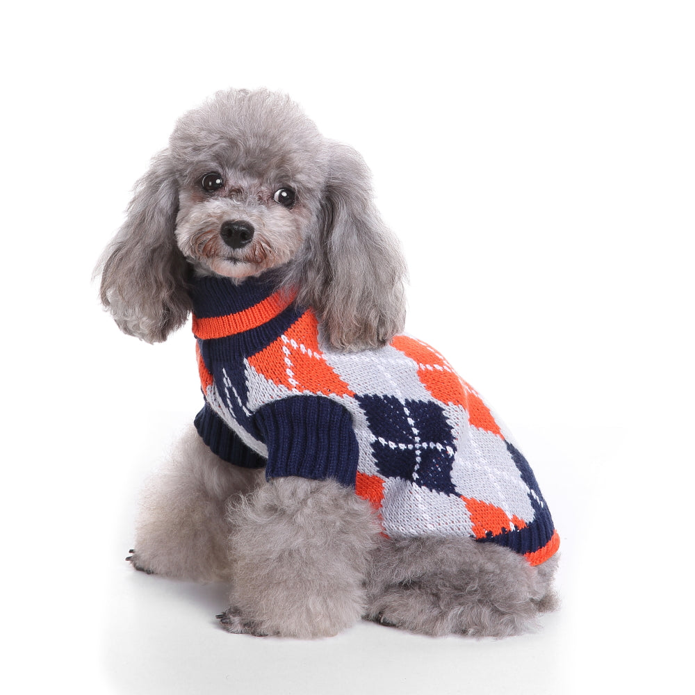 The Cozy Argyle Dog Sweater