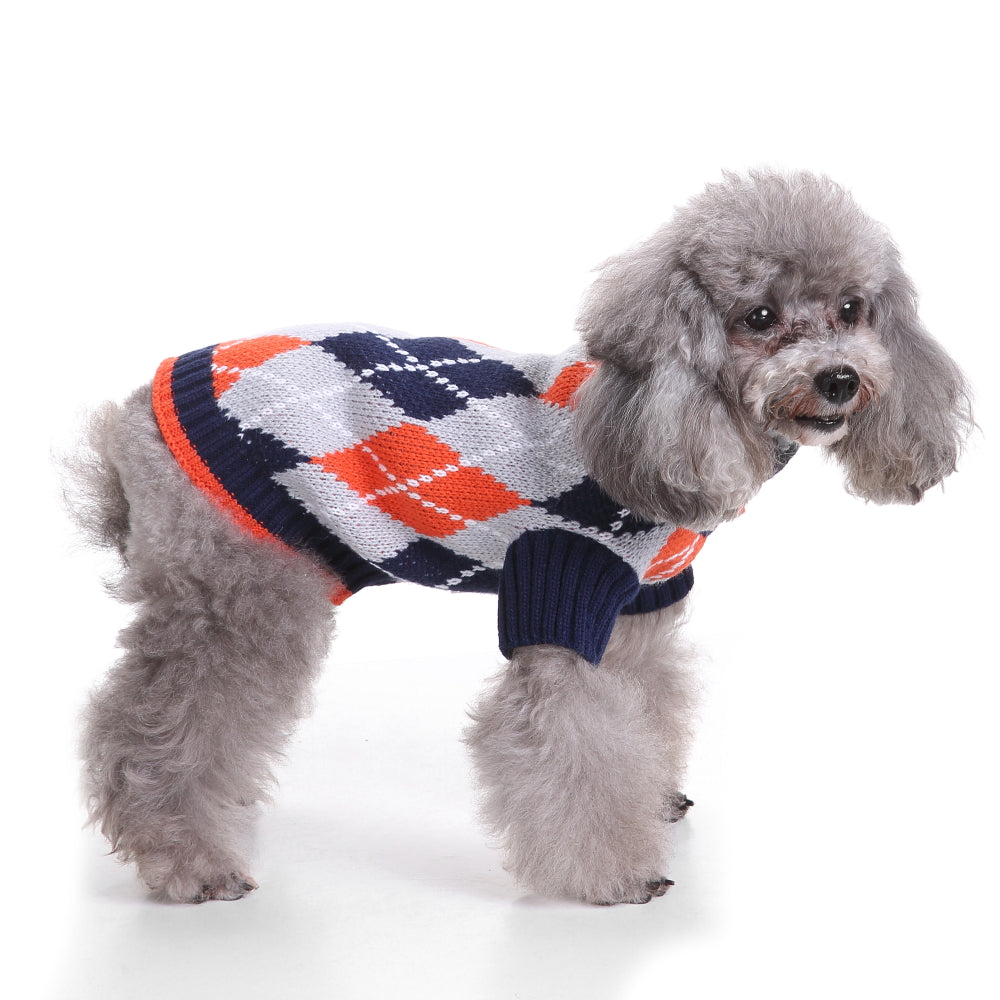 The Cozy Argyle Dog Sweater
